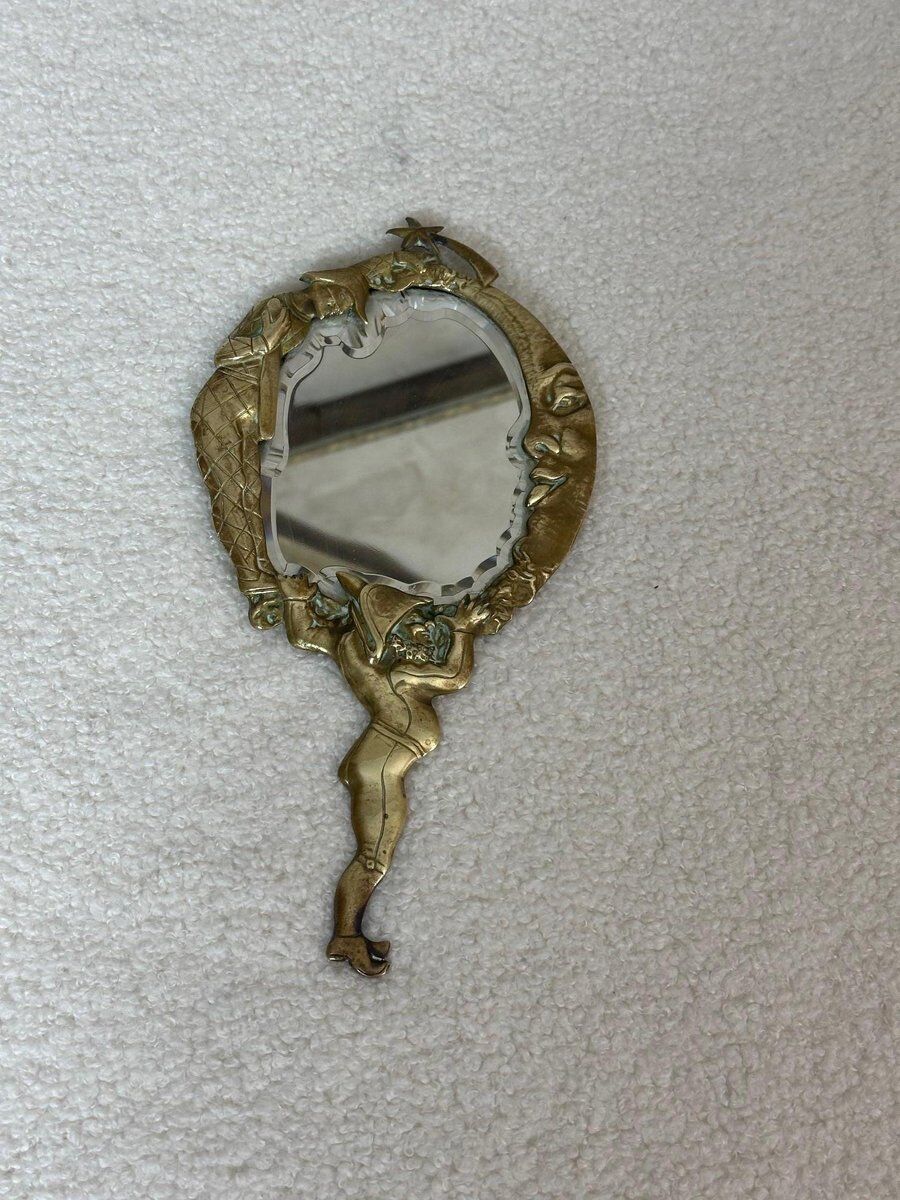 Napoleon III hand mirror in bronze