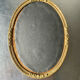 Antique Metal Gold colored Oval Picture Frame brass