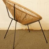 Armchair Acapulco scoubidou vintage