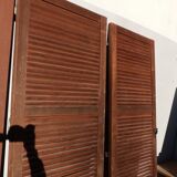 wooden shutters 3 leaves width 210 cm height 228 cm