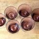 Lot de 6 verres à vin colorés soufflés bouche