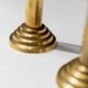 Gold-Plated Metal Candle Holders Set of 2, 1960s Italian Column Design, Vintage Table Decor