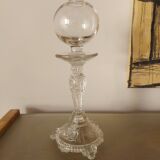 Candle holder blown glass lace lamp