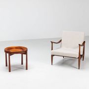 Table tray sculpturale Jens Quistgaard en teck Danemark 1960