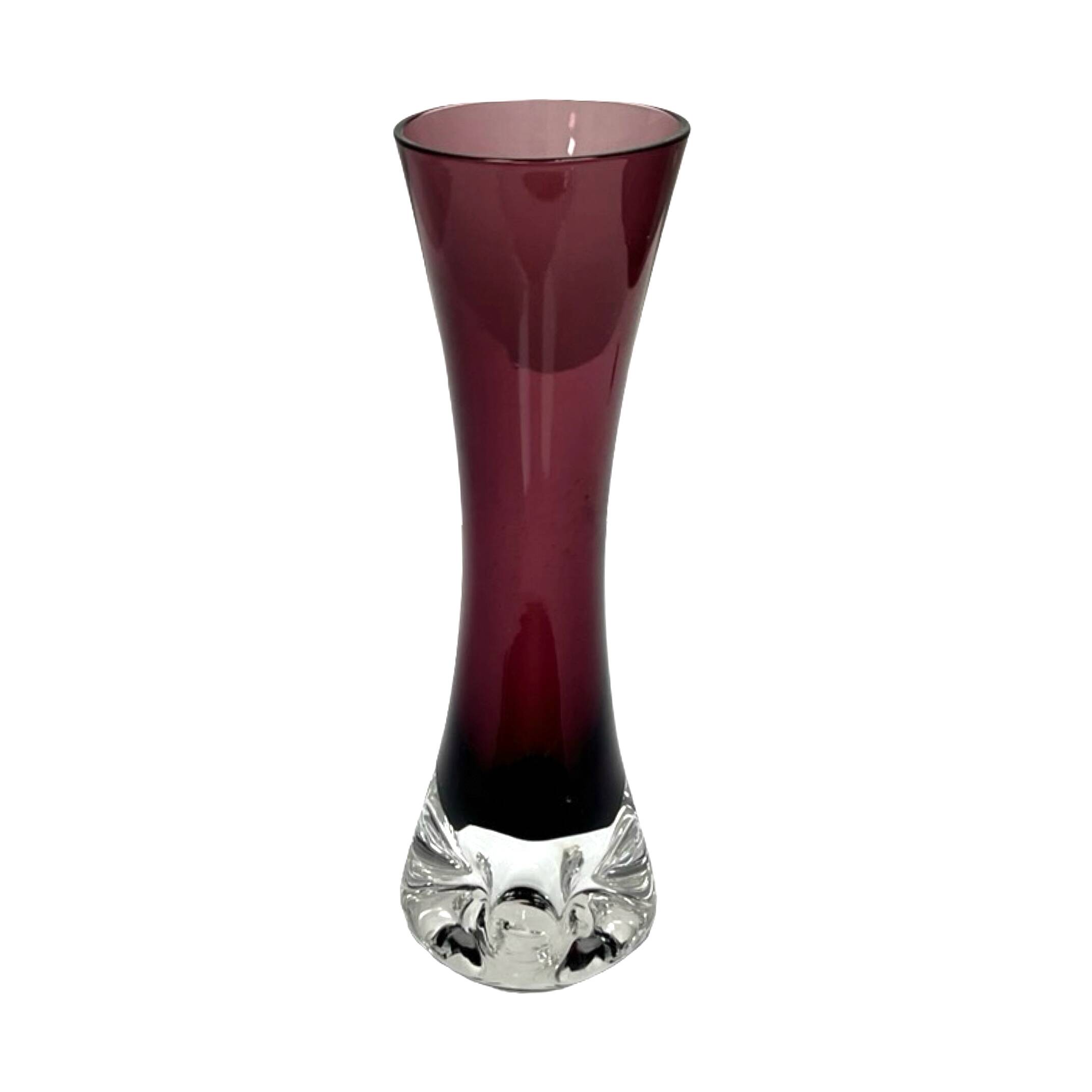 Ingrid Glashütte "Lord Nelson" burgundy vase, Germany 1960s