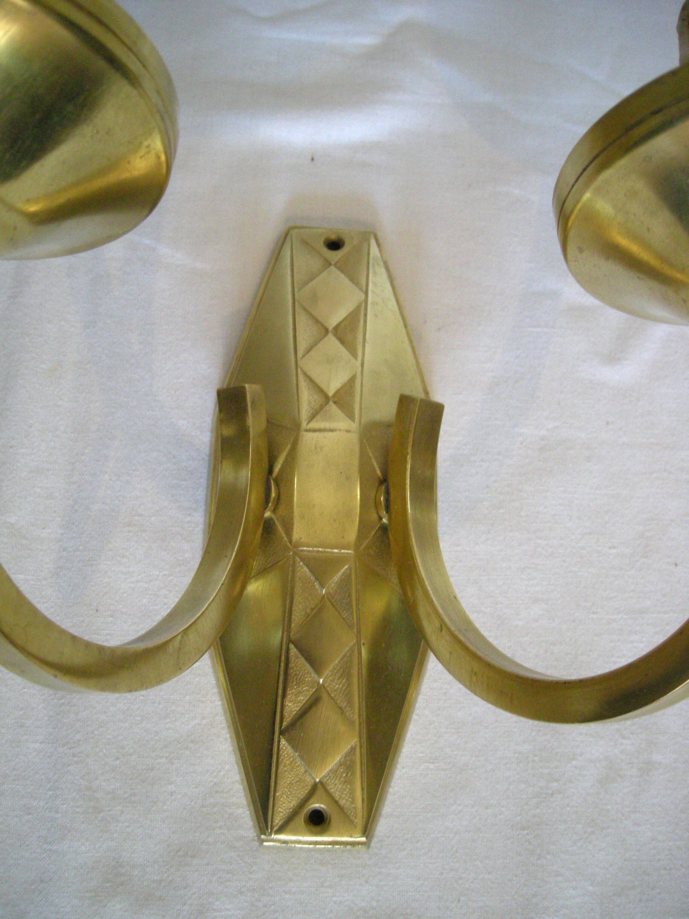 Pair of 1930s wall lights - art deco