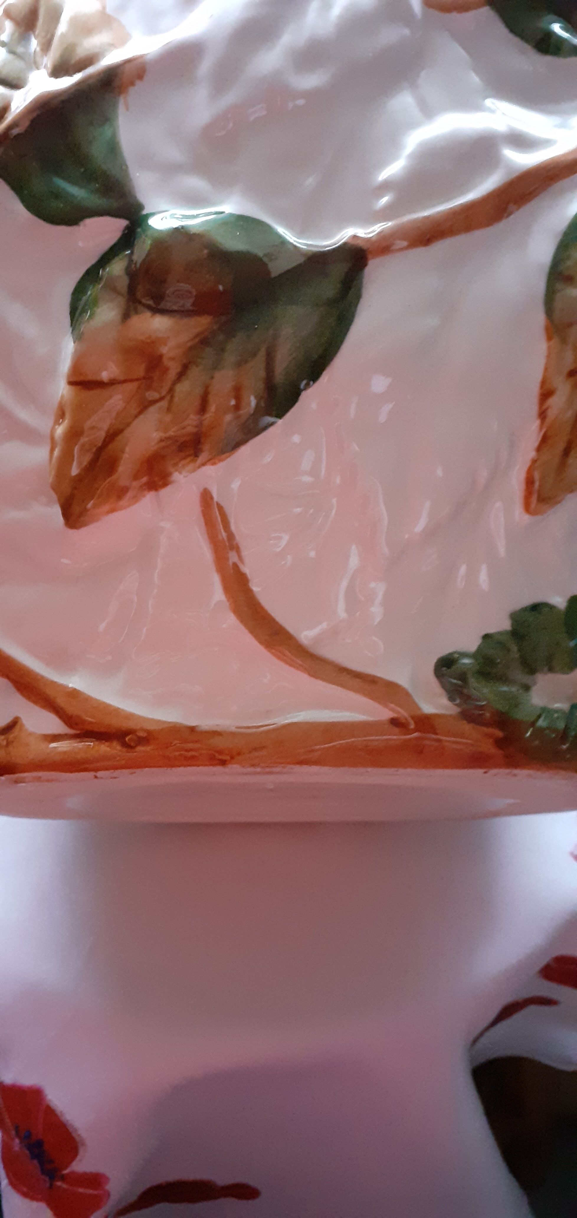 cache pot slurry fruits and flowers ceramic