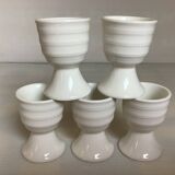 Five Royal Boch Belgium egg cups