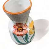 Vase 15cm ceramic flower Italy Numbered vintage floral pattern old handmade