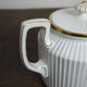Mehun porcelain white teapot and porcelain gold