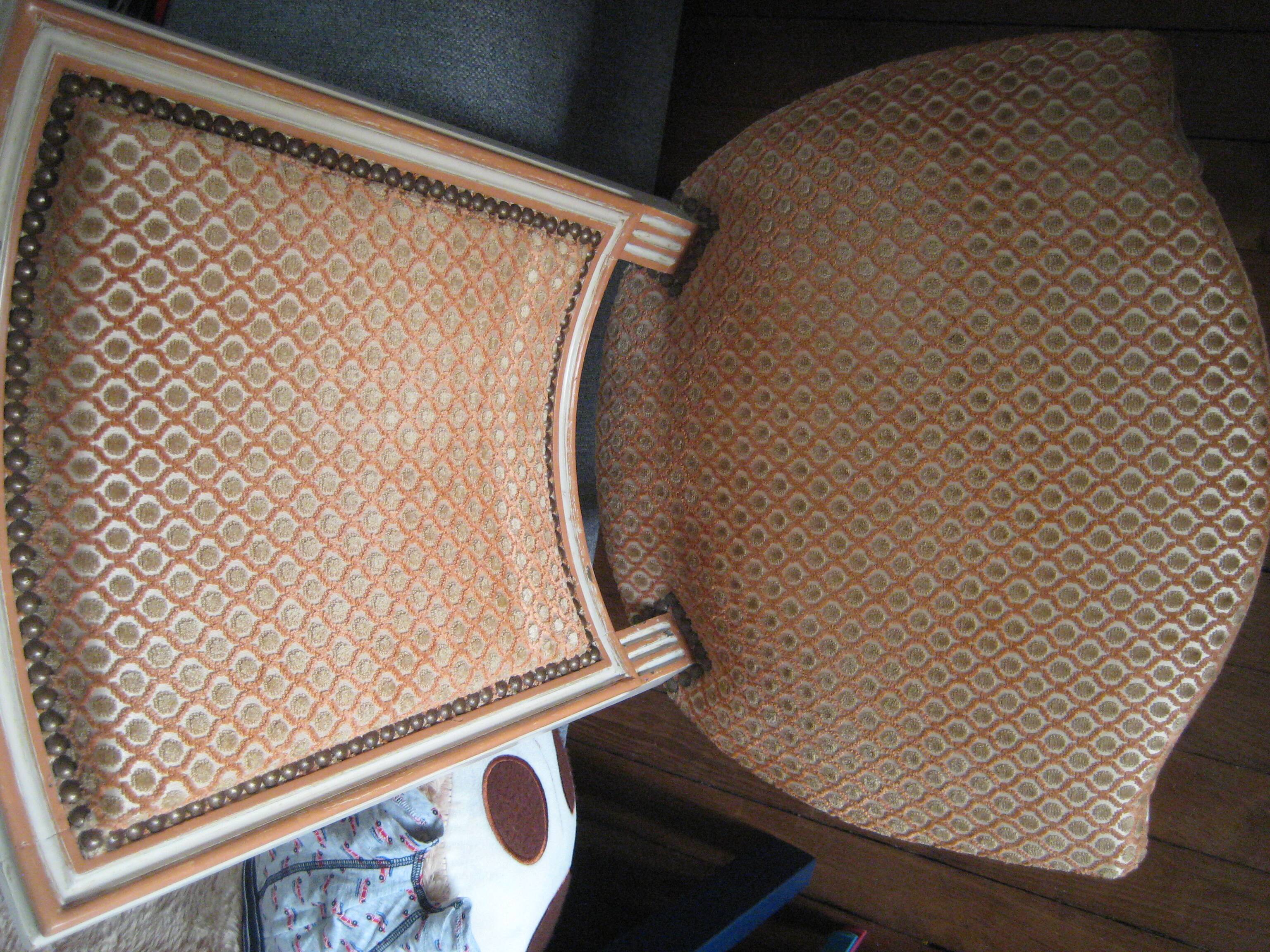 4 covered chairs