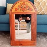 Vintage solid oak mirror from the 70s/80s by Nicole Minck 70*41cm