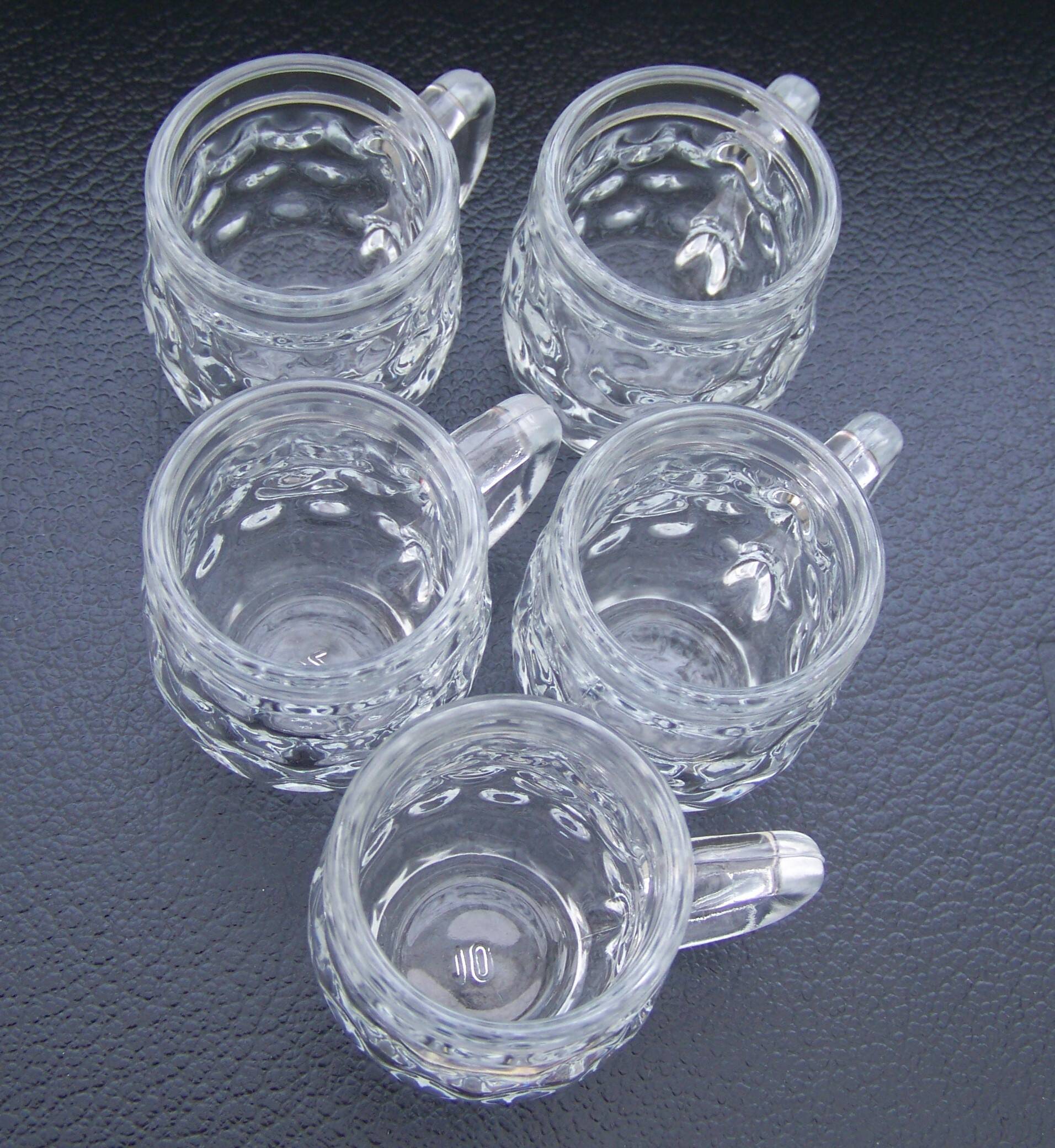 set of 5 “mini mug” glasses