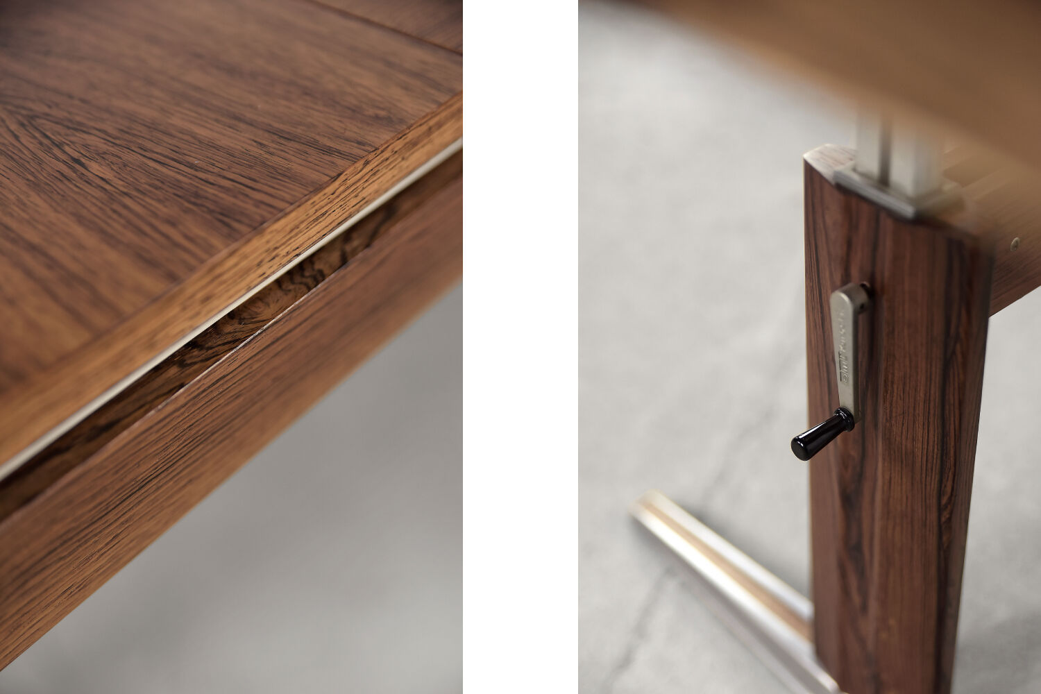 German rosewood adjustable table from e.m.ü, 1960s