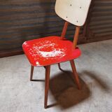Pair of wooden chairs published by Ton 1960