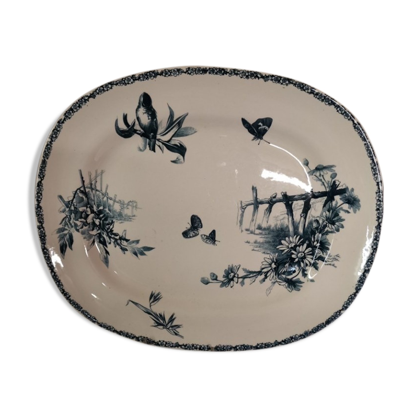 Plate earthenware