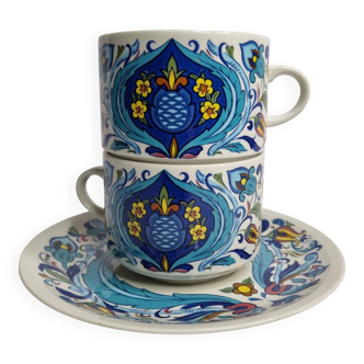 Tasses à chocolat, Izmir, Villeroy et Boch, années 70