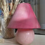 Marble style rose quartz bedside lamp