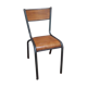 Metal and wood office chair