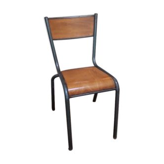 Chaise de bureau métal et bois
