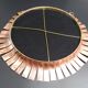 Round mirror in cut copper, sun-shaped  1970