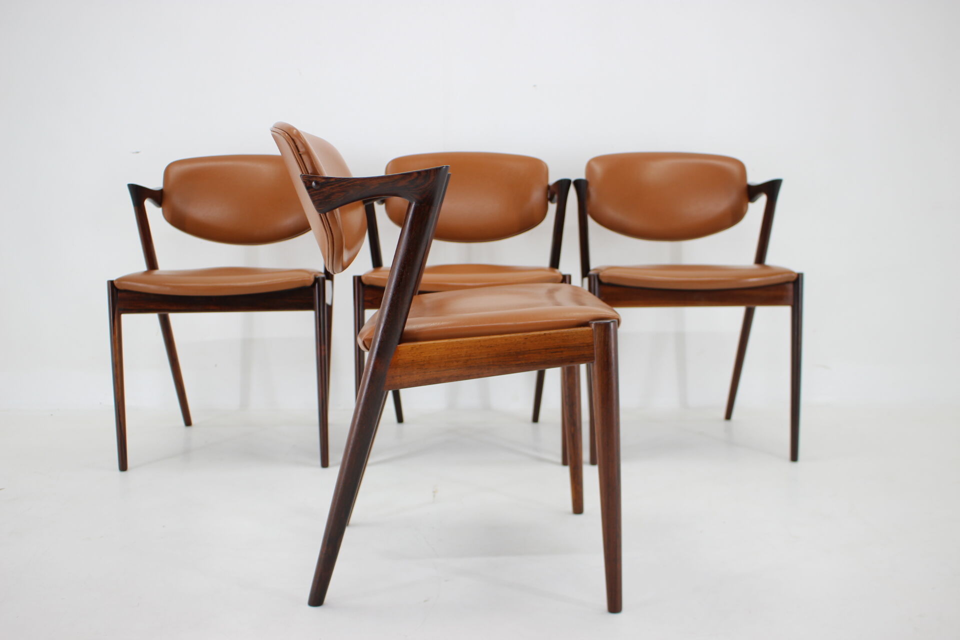 1960s Kai Kristiansen Model 42 Dining Chairs in Palisander, set of 4