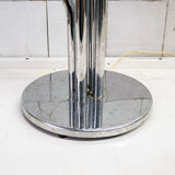 Murano glass and chromed metal floor lamp, Anni '70