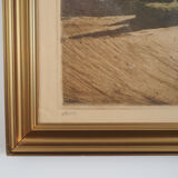 Peinture « The Windmill », design scandinave, années 1970