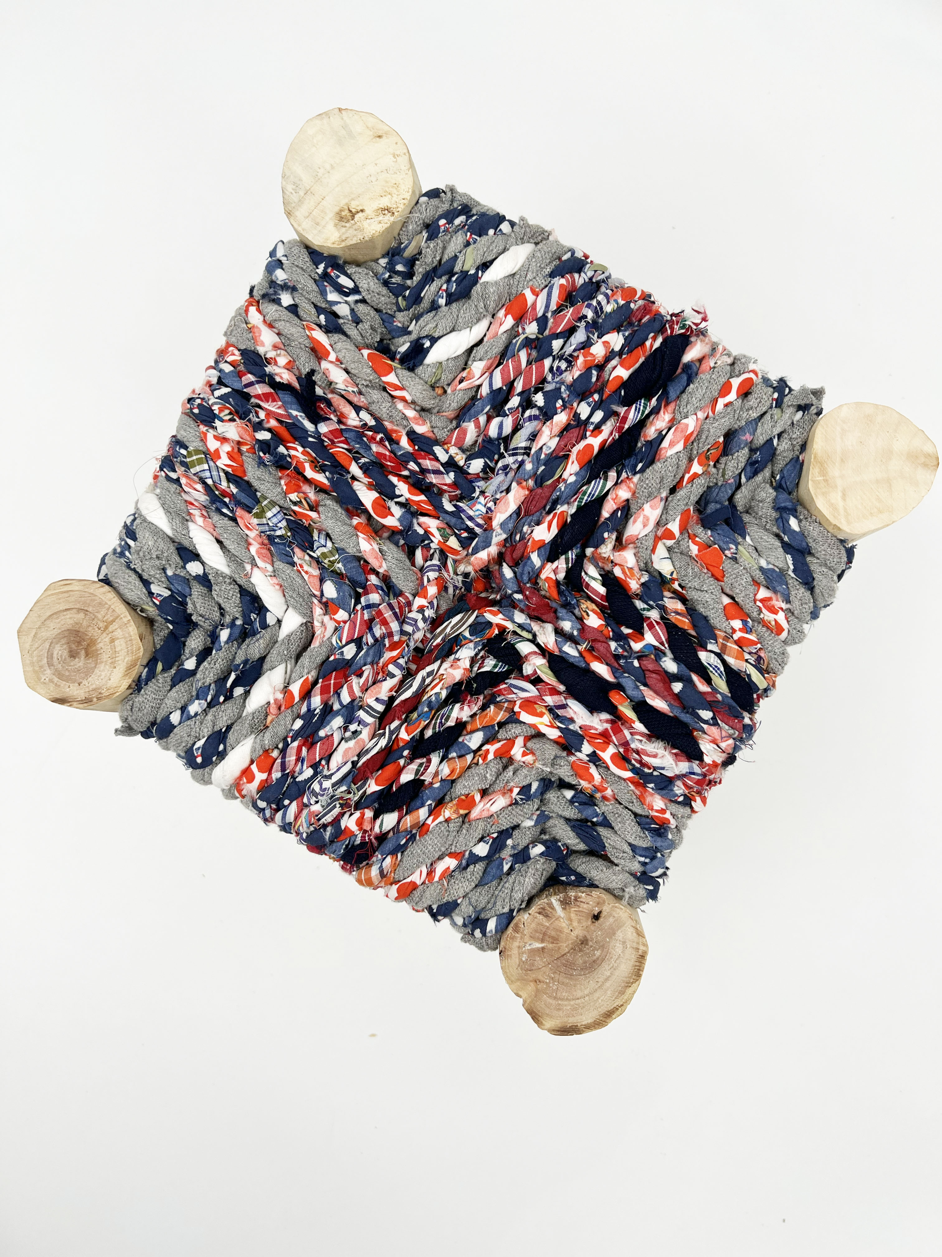 Moroccan mini stool Boucherouite