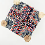 Moroccan mini stool Boucherouite
