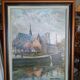 Huile sur toile, tableau Cathédrale d'Amiens
