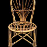 Set en rotin fauteuil et chaise Provençale des années 60