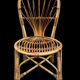 Rattan set of Provençal armchair and chair from the 60s
