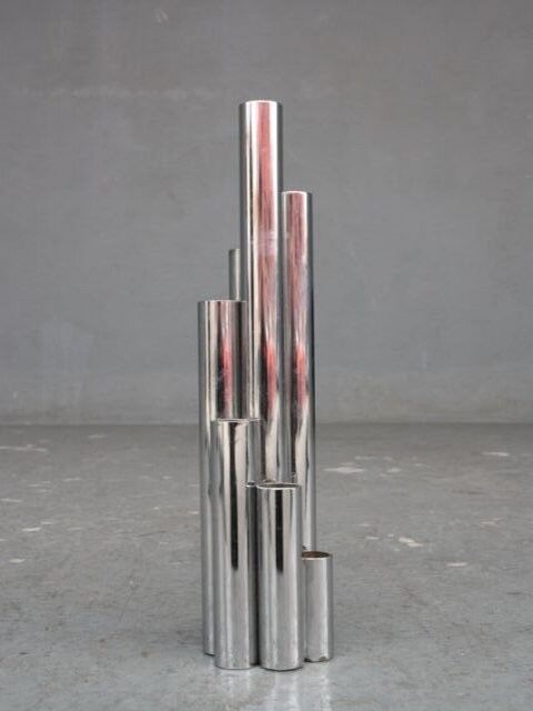 Mud tubes design nickel-plated metal 1980