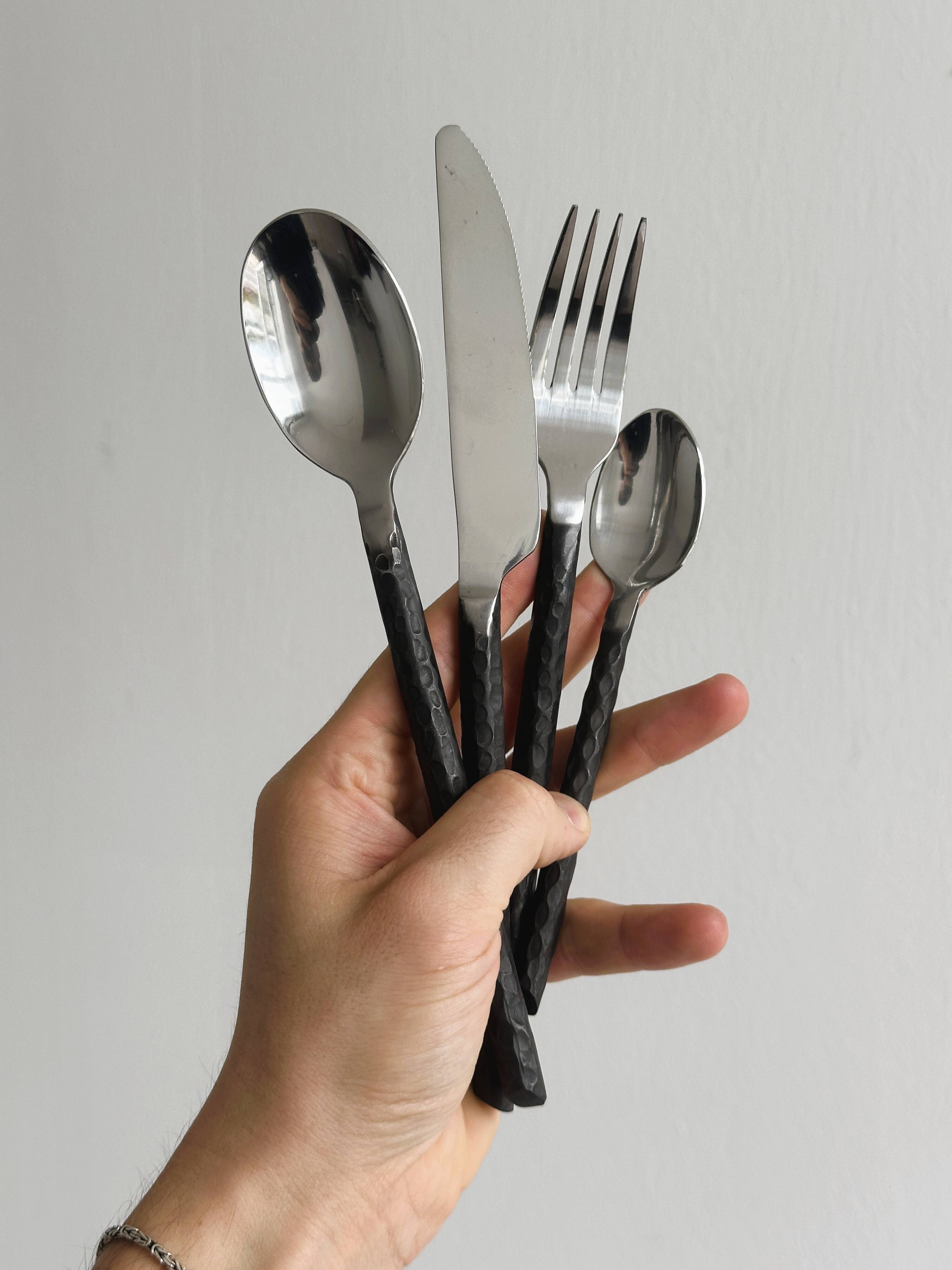 wrought metal cutlery set