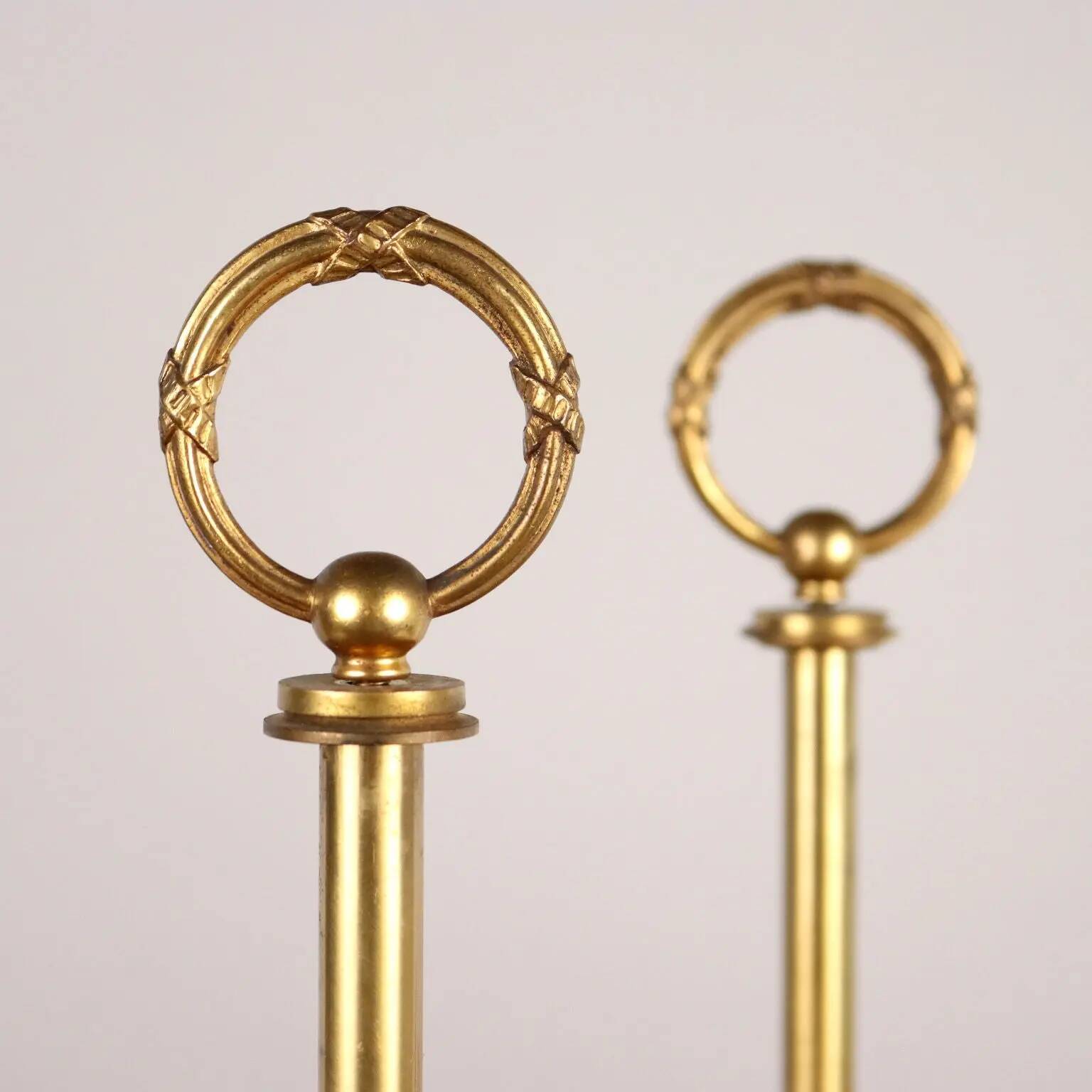 Lampes de table vintage première moitié '900 en bronze doré et marbre