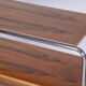 Czech Bauhaus Walnut and Chrome-Plated Steel Etagere attributed to Kovona, 1940s