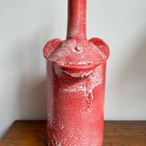 Large pink ceramic vase