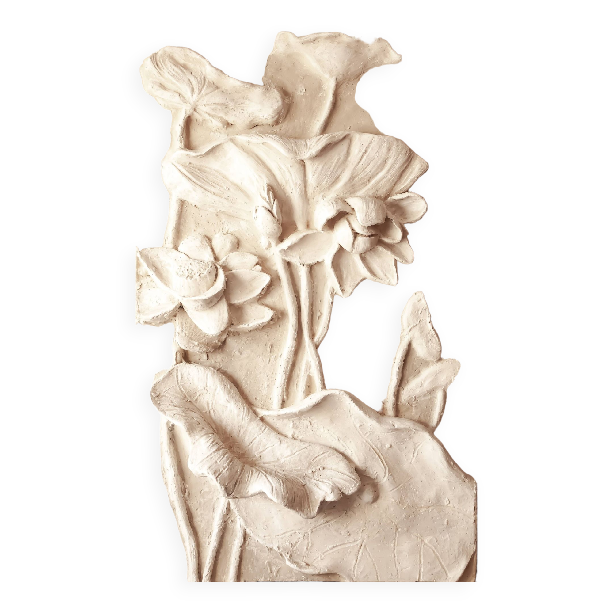 Relief with flowers. Bas-relief with flowers. Relief with flowers. Flowers in relief.