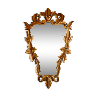 Miroir 40-63cm en bois sculpté doré 40x63cm