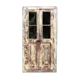 A Gorgeous Pair of Large Yellow Antique Shutter Doors