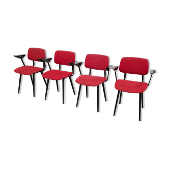 Set of four vintage Revolt chairs by Friso Kramer for Ahrend de Cirkel