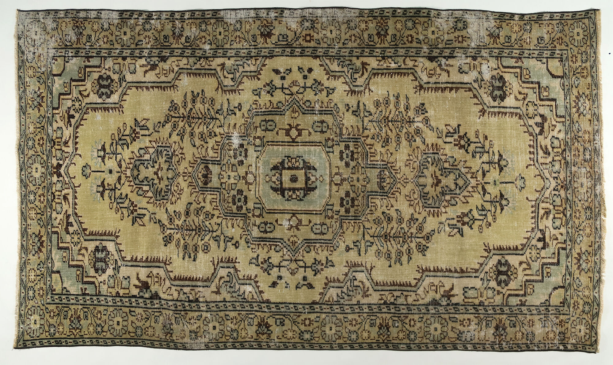 Anatolian handmade vintage rug 285 cm x 163 cm