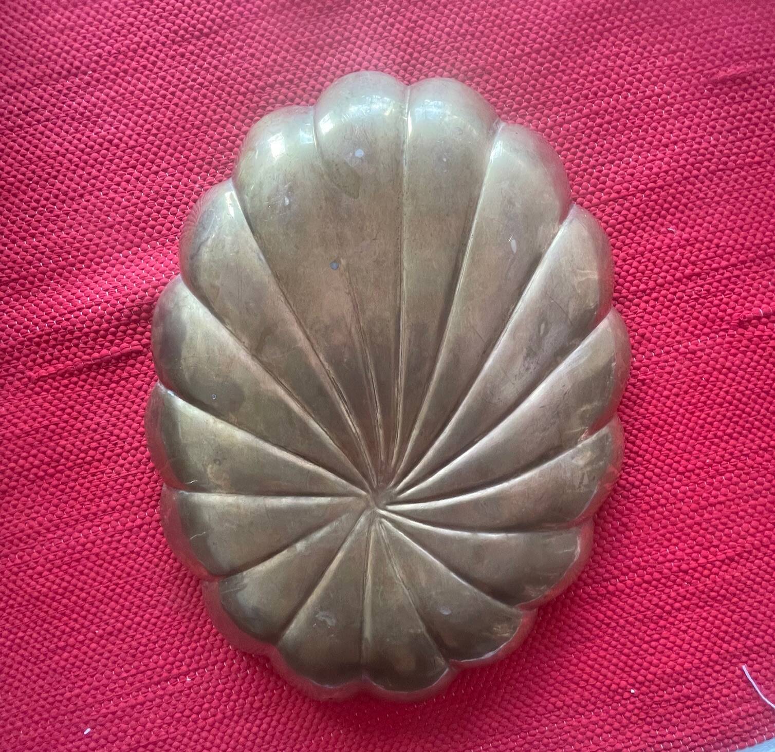 Large brass floral centre table/plateau - Art Deco style (1930/1950)