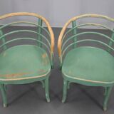 Rare Set of Two Bauhaus Armchairs B 246 by Josef Frank for Thonet, 1930s
