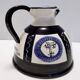 White, Black and Blue Hand-Painted Ceramic Jug / Vase
