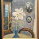 Swedish Oil on Panel – “The White Lily” by M. Niklas (May Nicklasson)