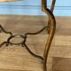 Gueridon 1940 french work ironwork doree plateau eglomise