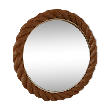 Miroir circulaire en corde