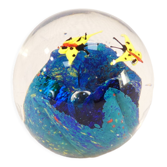 Sulphide / paperweight yellow butterflies